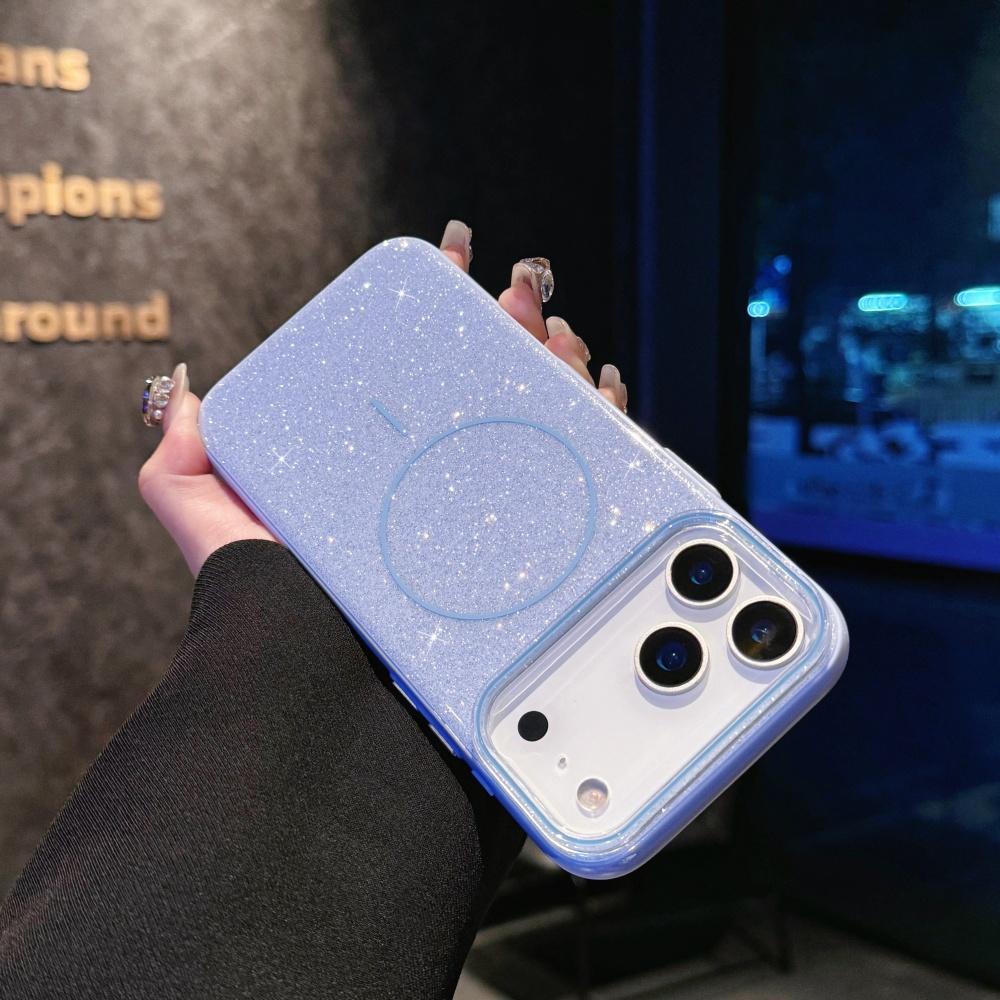 

Luxury Giltter for Magsafe Case For iPhone 17 Air 16 15 14 13 Pro Max Candy Jelly Bumper Magnetic Wireless Charging Hard Funda 17Promax