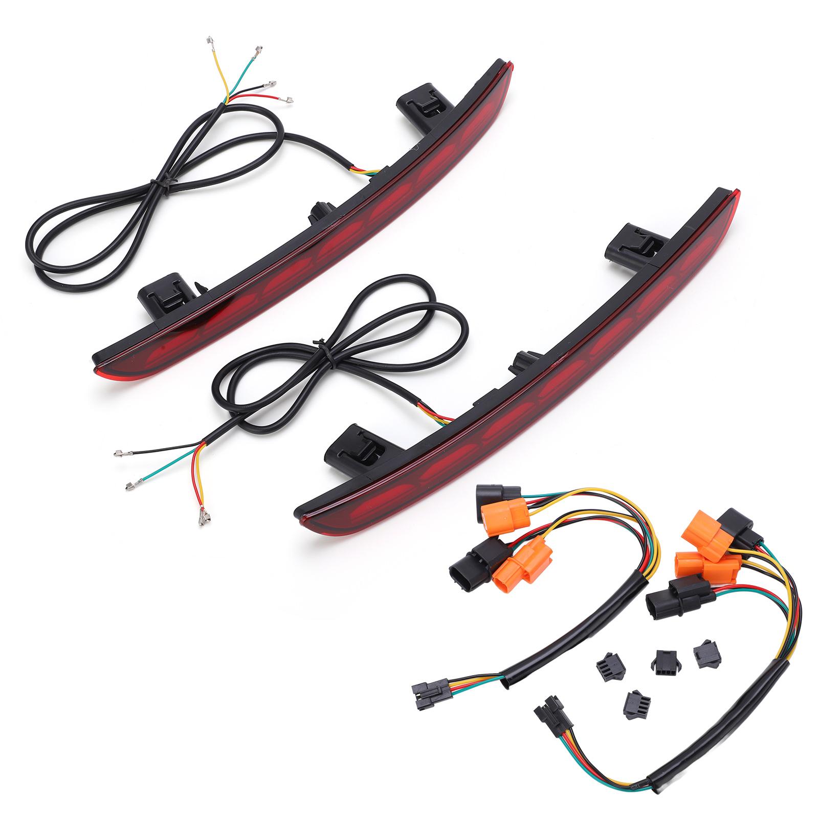 

1 Pair Left Rright Rear Bumper Reflectors LED Tail Brake Lights Sequential Turn Signal Lamps Replacement for Civic 2022