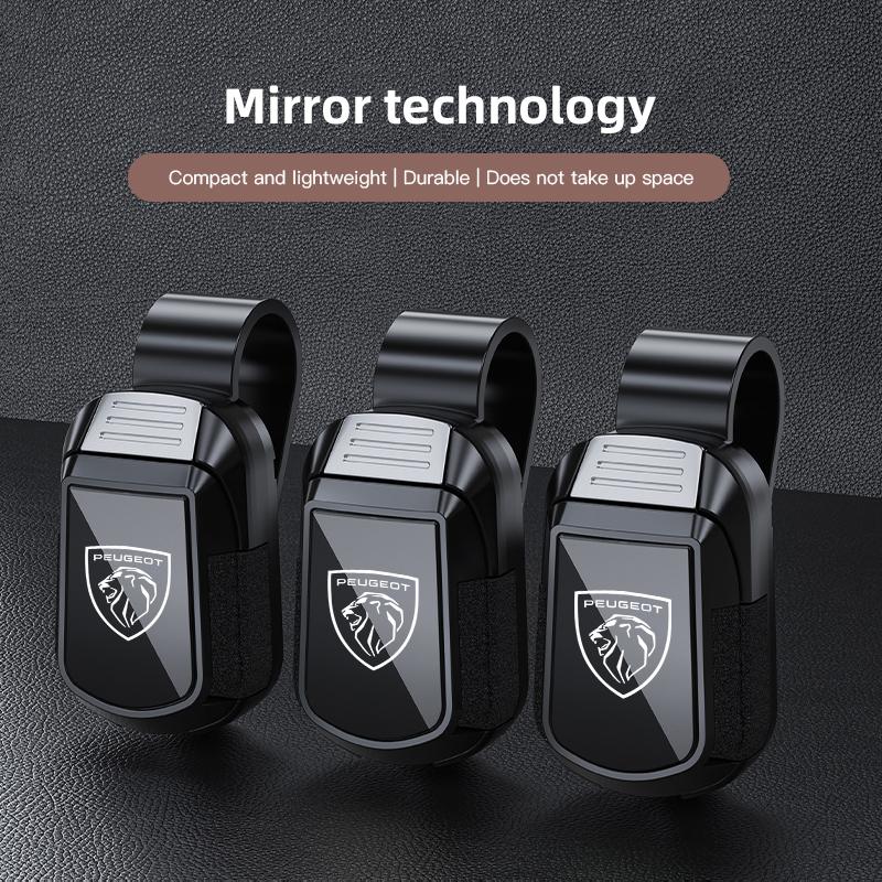 Mirror Style Car Sun Visor Glasses Holder Sunglasses Clip For Peugeot 206 307 308 3008 B207 208 407 4008 408 508 2008 5008 301