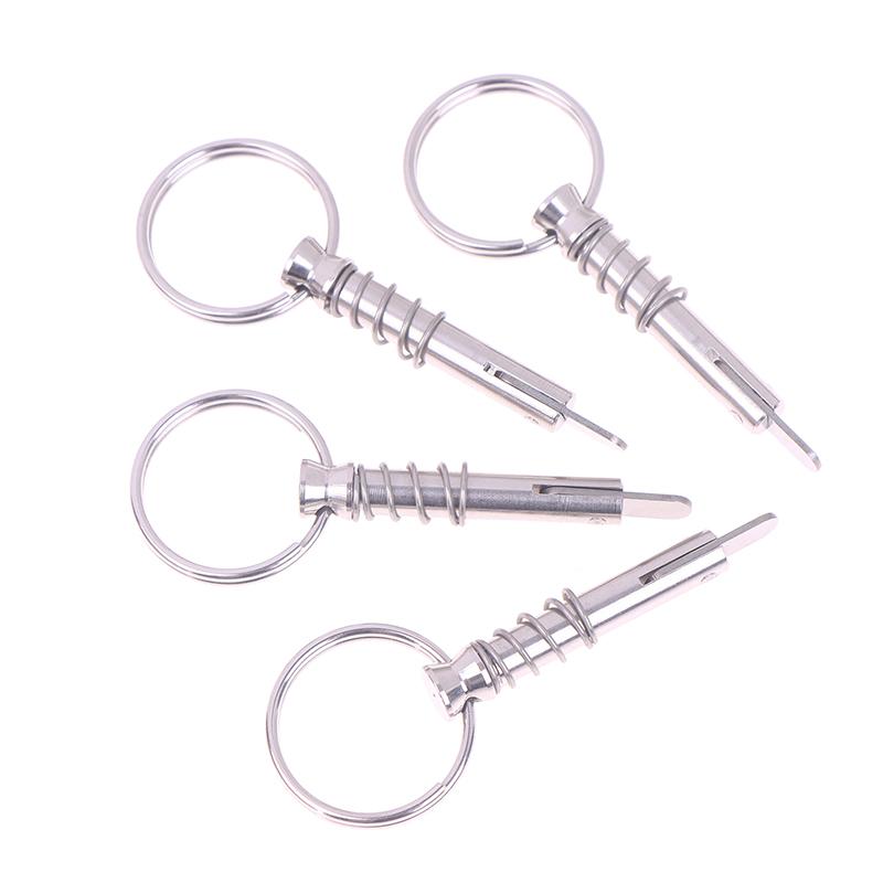 4Pcs 316 Stainless Steel Yacht Quick Pin Automatic Locking Pin Safety Pin Tongue Lock Marine Boat Hardware Accessories