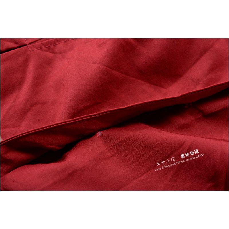 

Fashion Fashion White Elegant V-neck Wine Red Silk Floss Buckle and crack times S