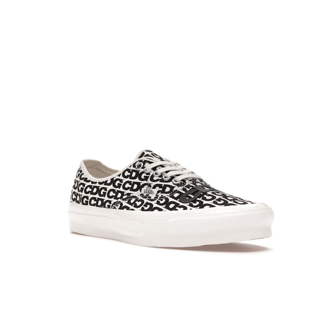 Comme Des Garçons X Vans OG Authentic LX CDG Print - Blanc De Blanc 2018 Unisex Sneakers White Black VN0A4BV9SHM