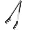 10-inch long-handled food tongs for pasta, salad, and spaghetti, stainless steel grilling tongs with heat-resistant handle
