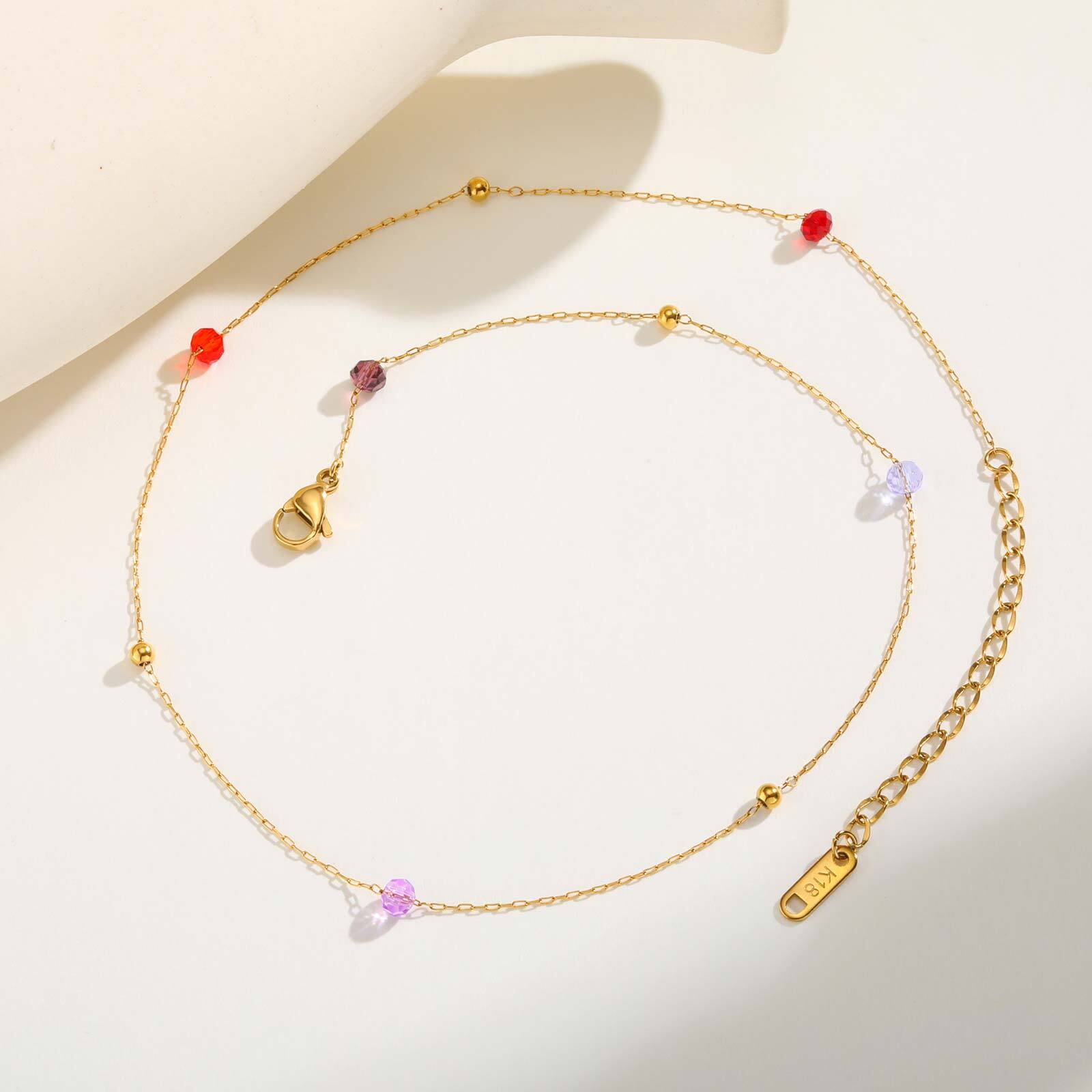 

Vnox Natural Stones Beads Stackable Choker Necklace Stainless Steel Adjustable Chain Women s Trendy Style Jewelry Gifts
