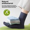 Men's Pure Cotton Loose-fit Spring-autumn All-season Double-needle Antibacterial and Deodorizing Mid-calf Socks