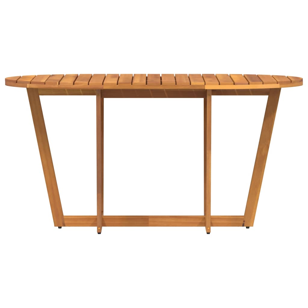 Garden Dining Table Oval 150 X 90 X 75 Cm Solid Acacia Wood