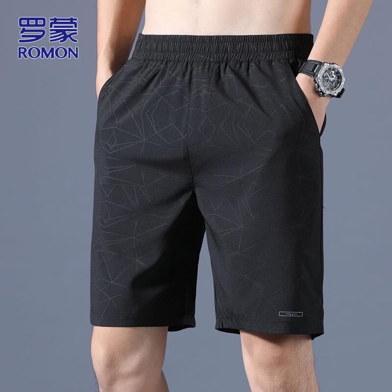 ROMON Men s Summer Casual Beach Shorts 33