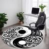 1pc Yin Yang Symbol Carpet, Round Non Slip Durable Large Size Office Carpet, Suitable for Office