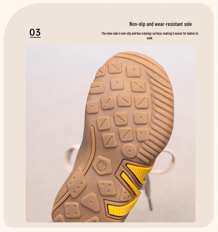 2026 Korean Style Aggan Kids' Breathable Mesh Sneakers - Boys' Sports & Girls' Casual Shoes for Spring/Autumn