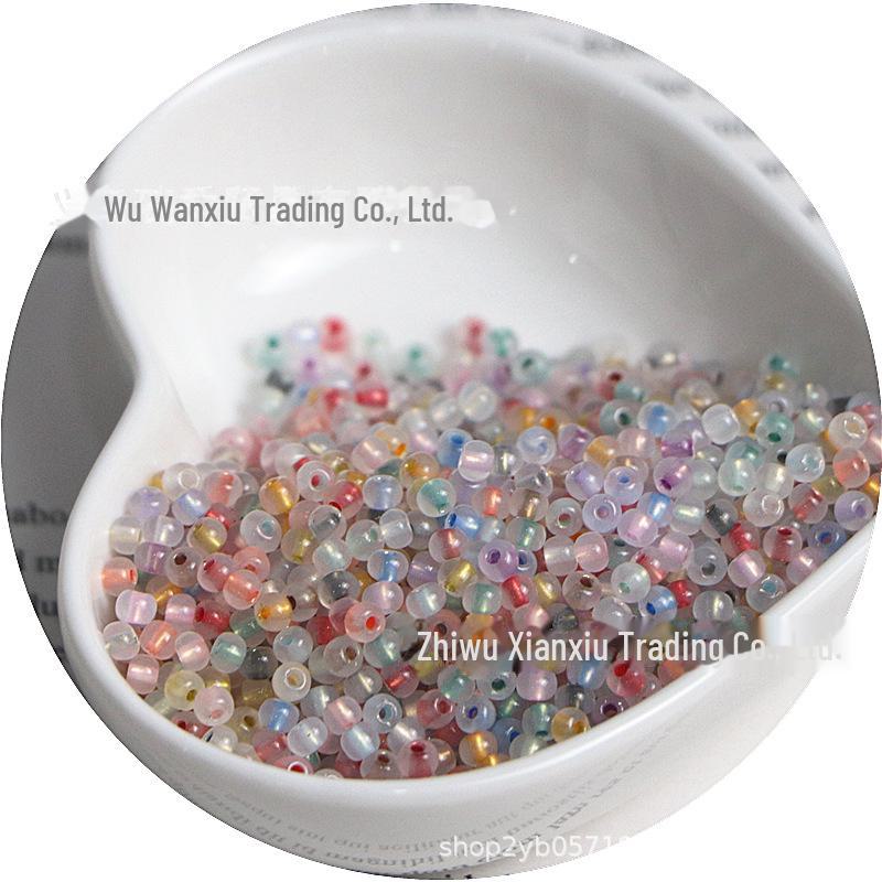 

3 мм нефритовые стеклянные рисовые бусины для самодельных украшений: Браслеты, ожерелья, кольца 2mm 10g ~700 beads