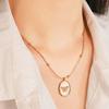 Zircon Photo Box Pendant Foldable Design Couple Chain Pendant Personalized DIY Accessories  Gifts