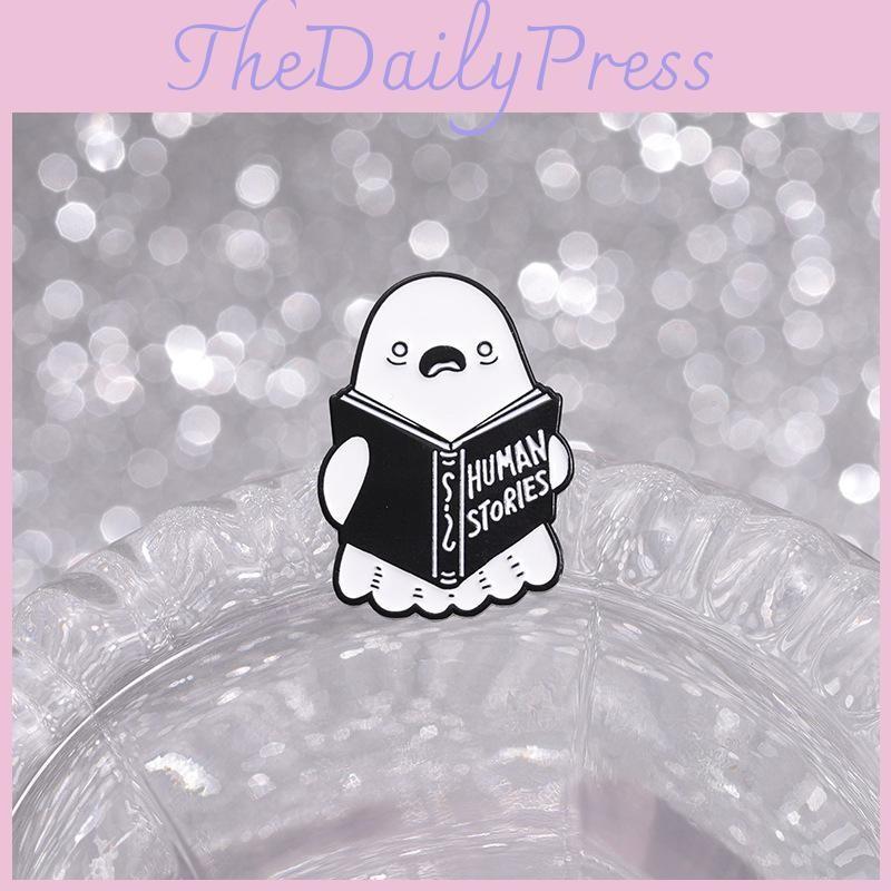 Eyecatching Brooch Ghost Pin Quirky Cartoon Metal Badge Decorative Gift Halloween
