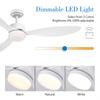 Modern Ceiling Fan with LED Light Home Fan Decoration Light Large Air Volume Remote Control Kitchen Bedroom Dining Terrace