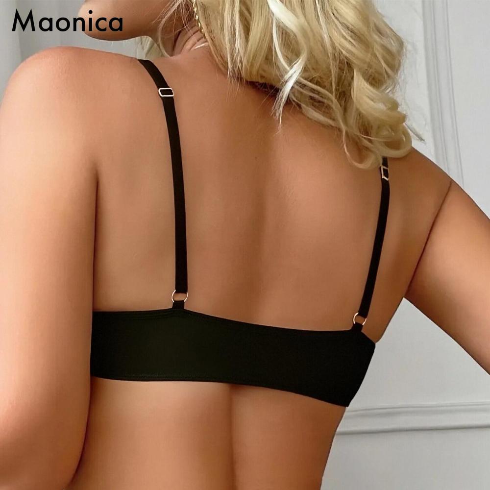 Women's Front Closure Lace Bra Push Up Wireless Everyday Bra with Adjustable Straps Comfortable Seamless Underwire Bra for All-Day Support