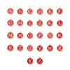 26Pcs A-Z English Letters Alloy Enamel Pendants Number Alphabet Charms For DIY Bracelet Necklace Jewelry Making Accessories