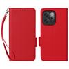Wallet Case for Vivo - Leather/PU, Red, With Lanyard
