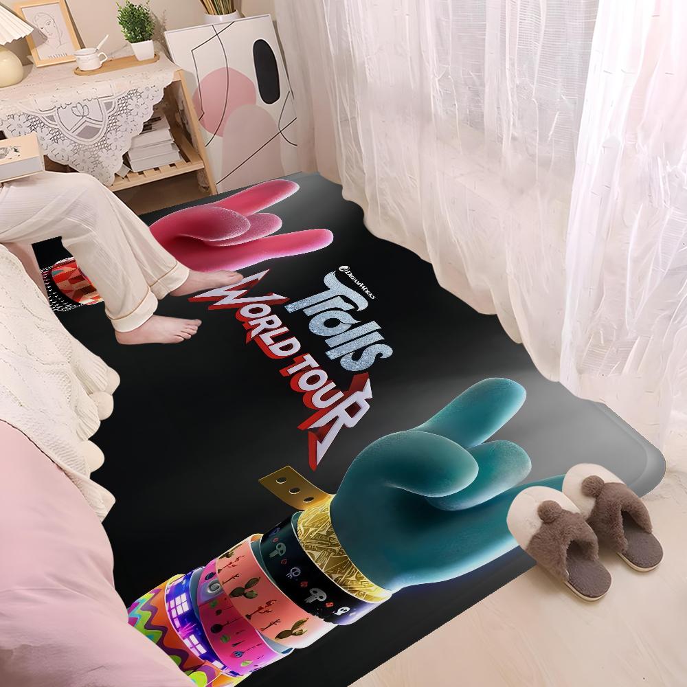 Cartoon T-Trolls Bathroom Mat Kids Room Bedroom Decoration Balcony Anti-Slip Doormat Living Room Welcome Rug