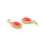 Orange Stones Austrian Diamonds Embellished Choker Necklace & Earring Set For Women