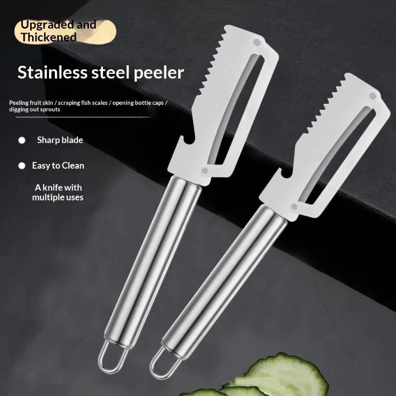 Stainless Steel Kitchen Peeler and Cutter Dual Function for Home Office Use C 2PCS