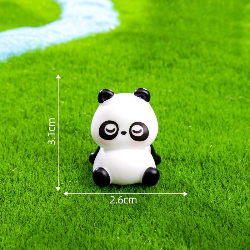 Carino Panda Piccolo Animale StatuettaDecorazione Giardino AccessoriScrivania AutoMicro-paesaggio Piccoli Ornamenti