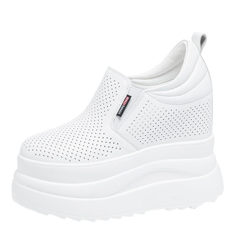 Aumento altezza 13 scarpe da donna nuove zeppa suola spessa scarpe muffin mocassino versatile scarpe casual pigre