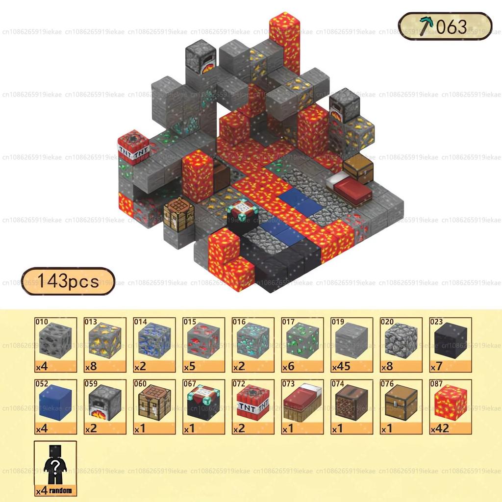 Magnetische Bausteine Spielzeug Bauen Mine Welt Magnetwürfel Set für Jungen Mädchen Kind Alter 3+ DIY Modell Kinder MINT Sensorisches Spielzeug Geschenk