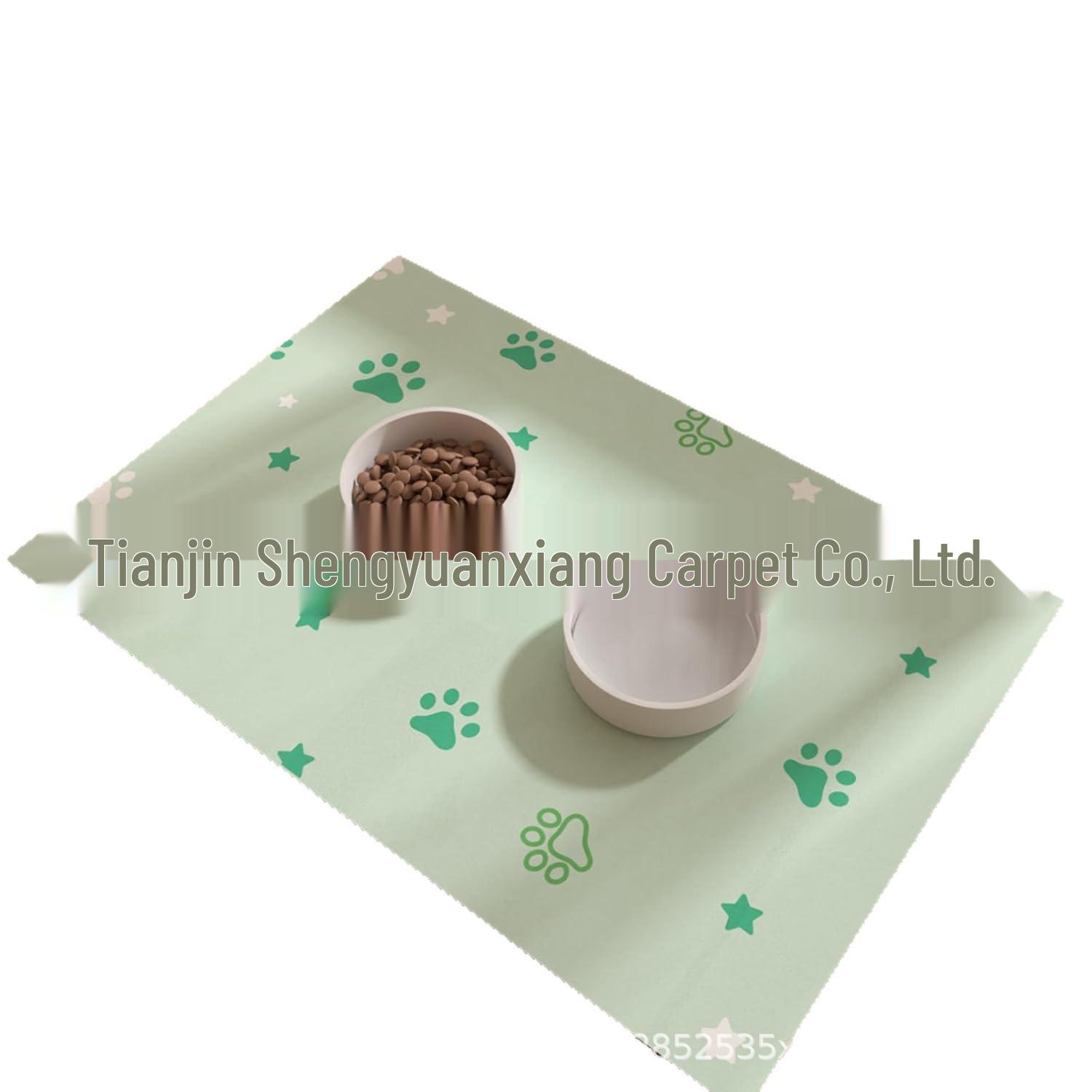 Cute Cartoon Cats & Dogs Quick-Dry Non-Slip Pet Feeding Mat - Absorbent Placemat 30x40cm New Diatom Mud