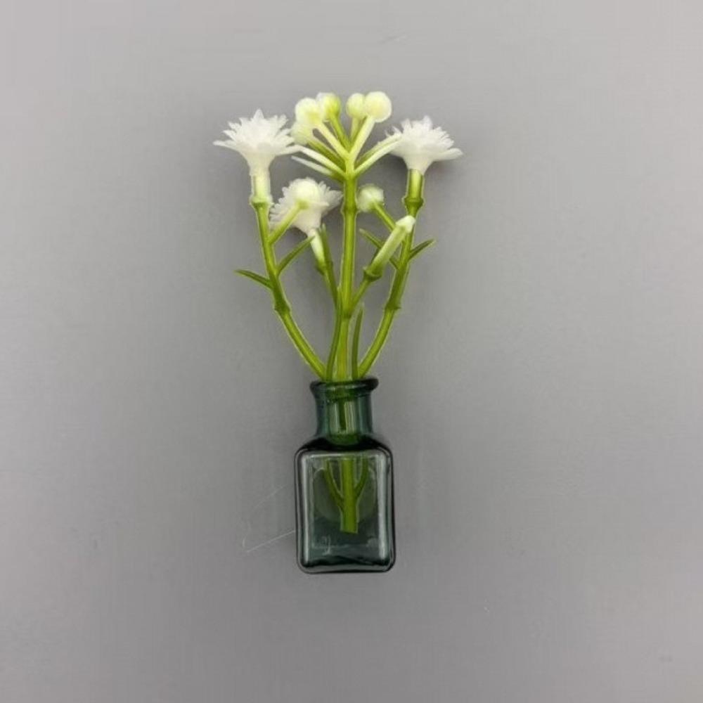 

Flower Arrangement 3D Magnetic Vase Sticker Exquisite Decorative Magnetic Glass Vases With Flower Refrigerator Magnets Home