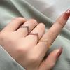 2mm Thin V Shape Pave CZ Stackable Ring Stainless Steel Wedding Band for Women Girl Size 5-10