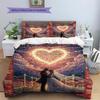Cartoon Pattern Bedding Quilt Set Quilt Cover Pillowcase Home Decoration Birthday Gift (1 * Duvet Cover + 2 * Pillowcase, Without Core)