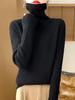 Women's Cashmere Loose High Neck Sweater - Pure Wool Base Layer Pullover for Autumn/Winter