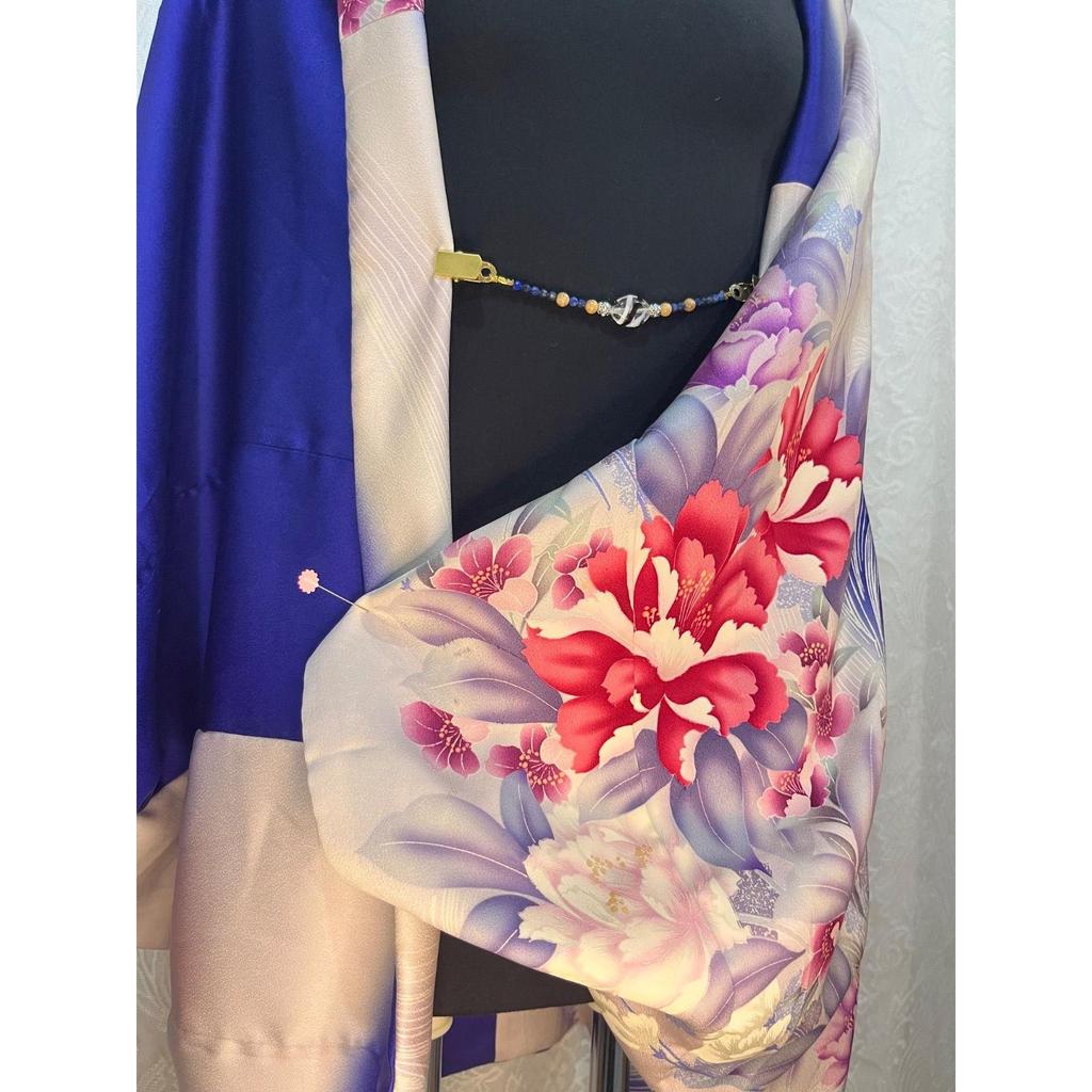 Used Momonga Coat Furisode Remake B Item Shawl Souvenir Kimono Haori Free Size Kimono Kimono Remake 641