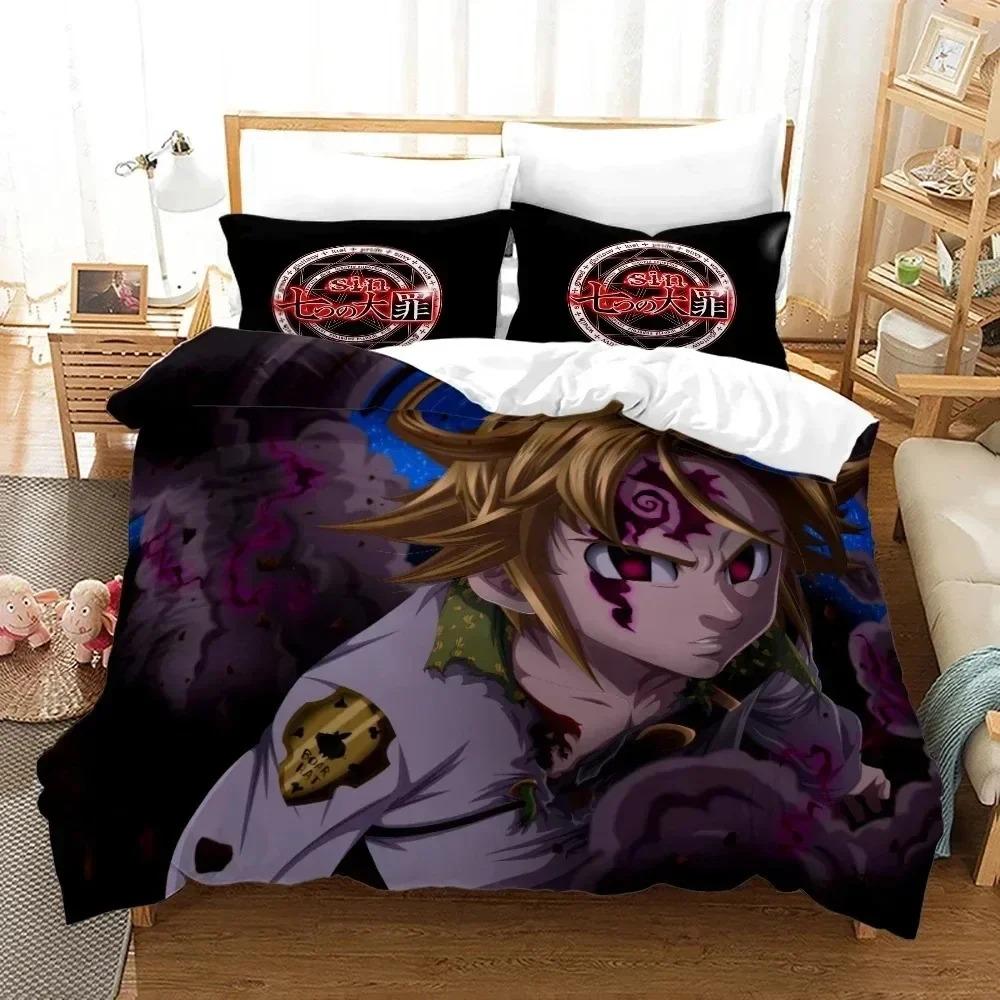 Collezione Biancheria da Letto I Sette Peccati Capitali Singolo Gemello Matrimoniale Queen King Size Collezione Letto Anime Camera da Letto Adolescente Copripiumino Collezioni Lenzuolo