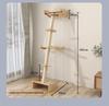 Wandmontierter Katzenbaum aus Massivholz: Kapselregal, Kratzbaum, Kletterplattform & Bett