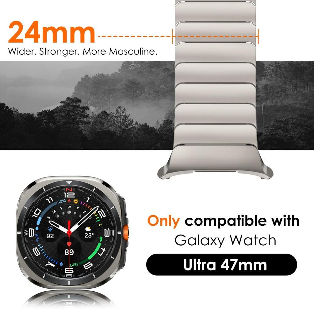Luxusní kovový řemínek ze slitiny titanu bez mezery pro Samsung Galaxy Watch 47mm Ultra 2026 Pánský dámský řemínek pro Galaxy Watch Ultra 2026
