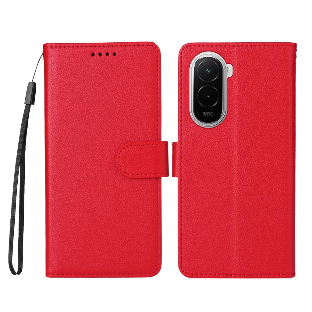 For Xiaomi Poco M7 4G (169mm) Case RFID Blocking 3 Card Slots PU Leather Phone Cover with Wrist Strap