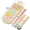 Skater Trio Set of and Disney Size for Made in Chopsticks, Spoon, Fork, Belle, 23, Girls, Antibacterial, Japan, TACC2AG-A