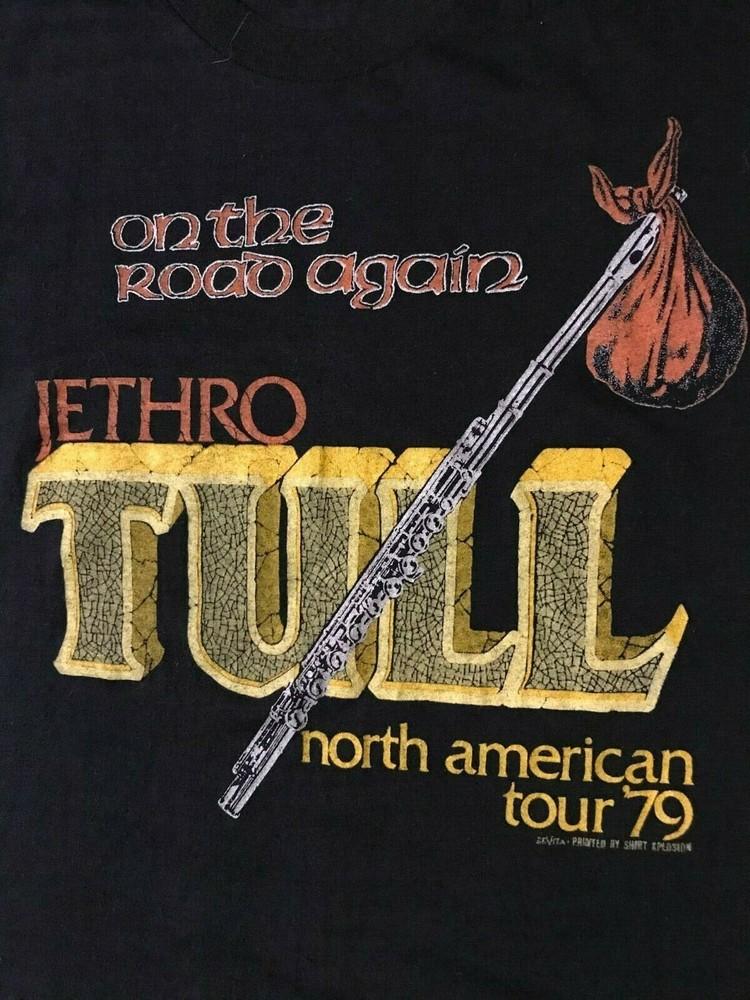 

Jethro Tull On The Road Again Concert Tour Short Sleeve T-Shirt Rock Blues Unisex T-Shirt XXXL