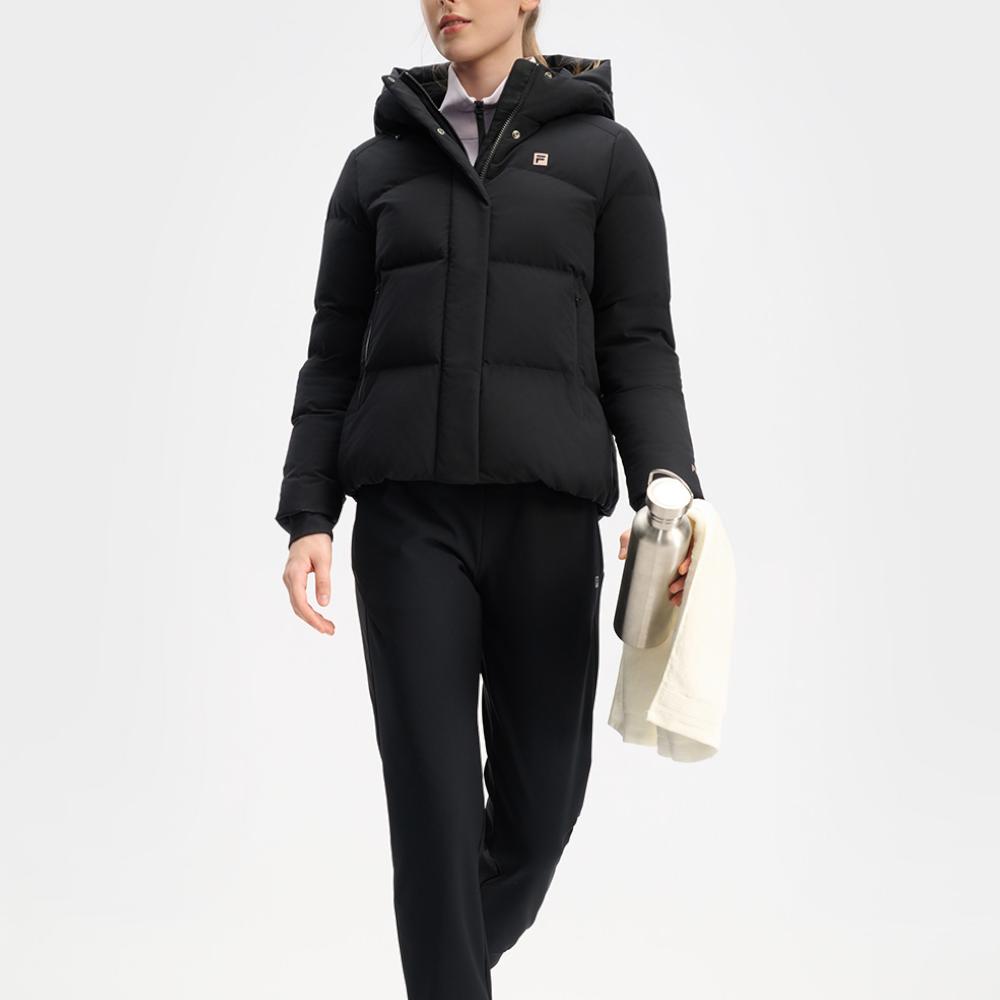 New FILA Athletics Down Jacket Women's Pitch Black A11W441905FBK