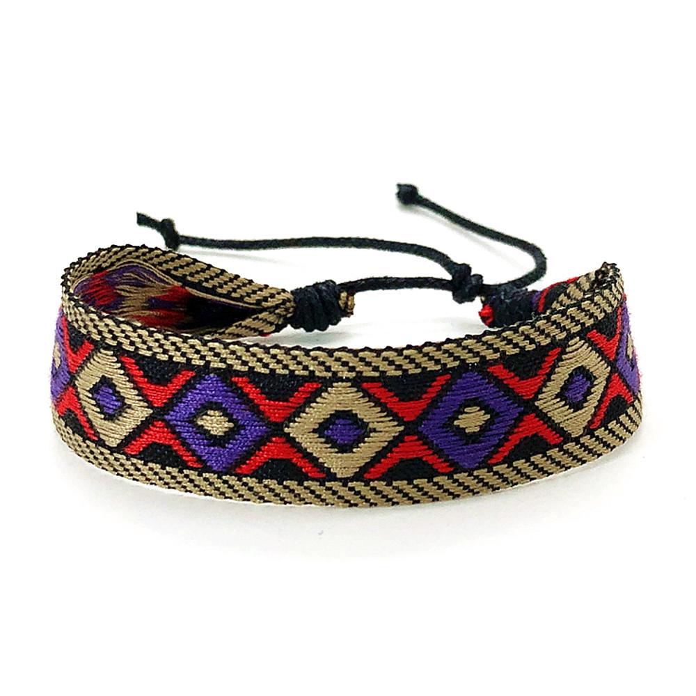 Bohemian Ethnic Braided Bracelet, Adjustable Nepal Style