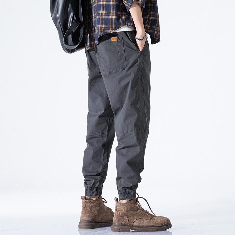 2024 Autumn And Winter New Casual Sports Pants For Men With Multiple Pockets, Loose Straight Leg, And Plush Work Pants For Men'S Fashion