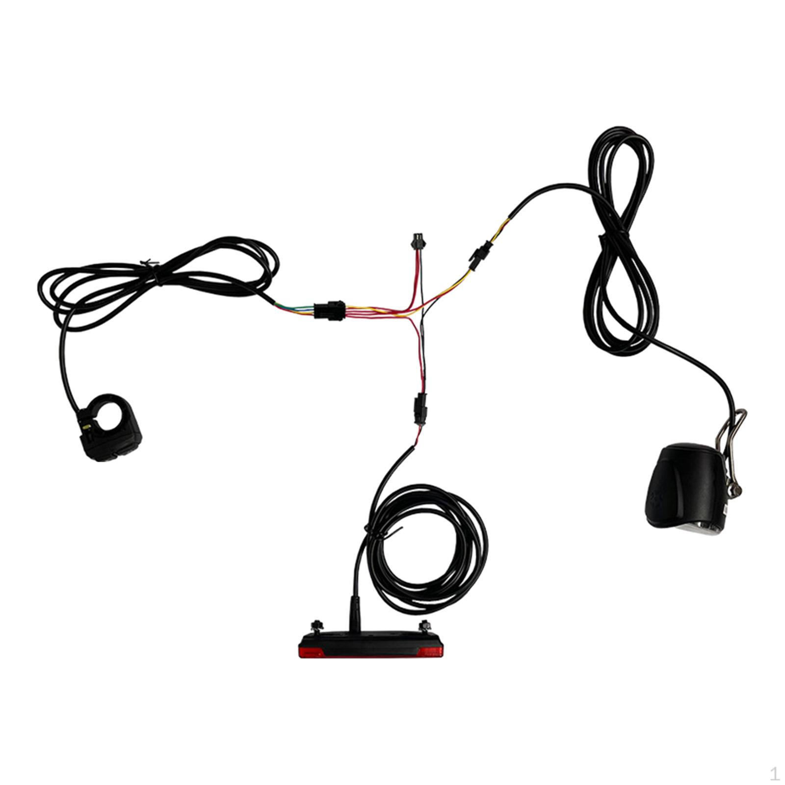 

Headlight Tail Lights Front Rear Sets Brake Lamp for Night Riding Scooter