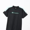 Champion Short Sleeve Crew Odor Script Logo Men's T-Shirt, Black, C3-BV301, Neck, 100% Polyester, Antibacterial, Resistant, Breathable, Quick-Drying,