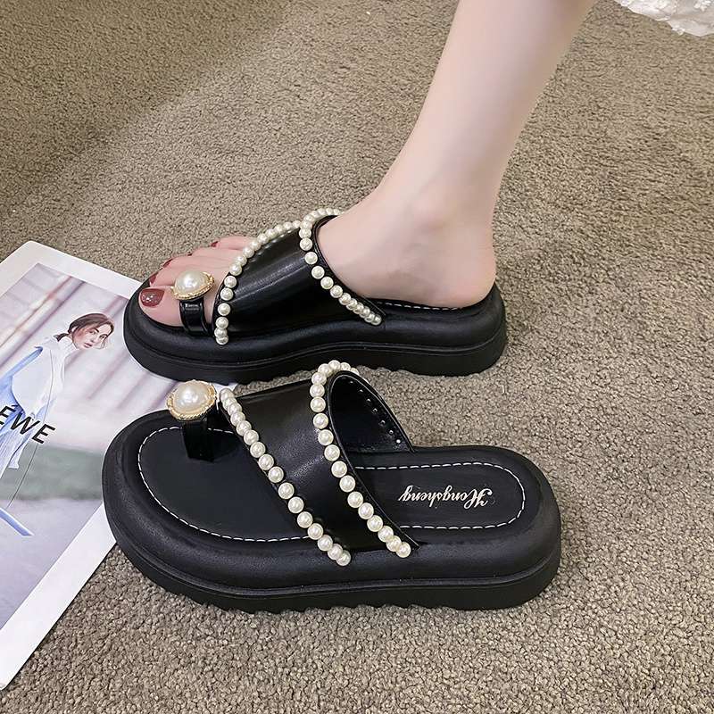 Slippers Women's Summer Outer Wear 2025 New Flip-flops Fashionable Versatile Niche Fairy Style Toe Slippers