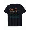 Men'S Gen X Humor 1960-1980 Birthday Edition T-Shirt - Funny Sarcastic Definition & Gen X Funny Saying, Black with Orange Print, Casual Round Neck
