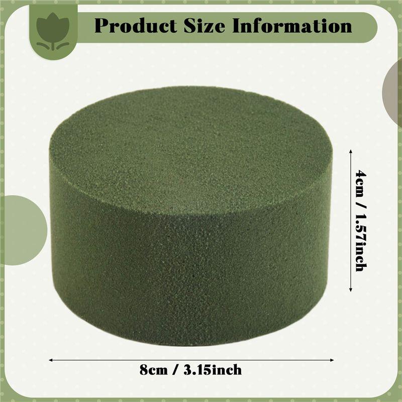 A84E-Floral Foam 12 Pcs Dry &Wet Flower Foam Round Florist Blocks Flower Foam For Fresh Or Artificial Flowers