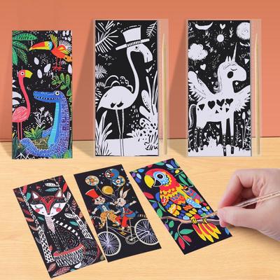 Colorate Note Adesive Fai-da-te Scratch Art per Bambini - Segnalibri Creativi per Alleviare lo Stress