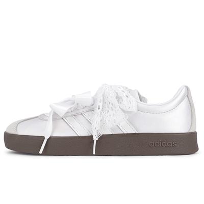 Vl Court Classic Slip Resistant Slip Resistant Low Top Skateboard Shoes Unisex Light Silver JQ2470(Team318-)