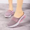 Xia's New Large-size Lazy One-pedal Bag Head Mesh Thick-soled Slippers Women's Slope Heel Slippers Women's