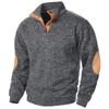 Autumn and Winter Men's Stand Up Collar Sweatshirt Jacket Long Sleeve Casual Knitted Sweater Top